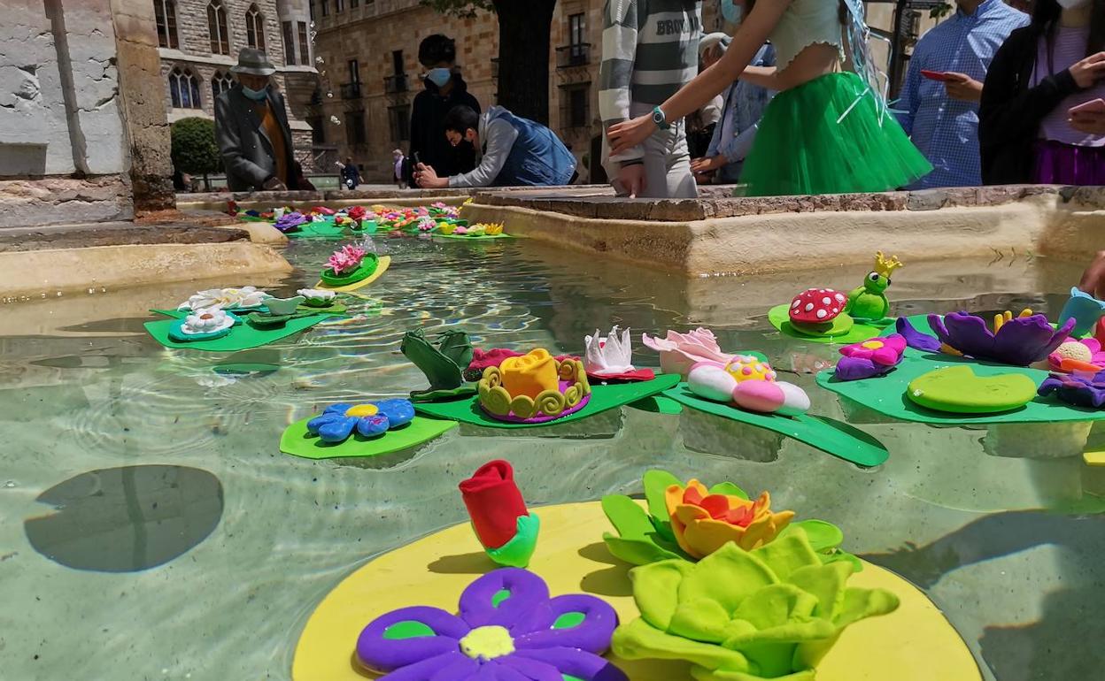 Nenúfares en la fuente de San Marcelo.