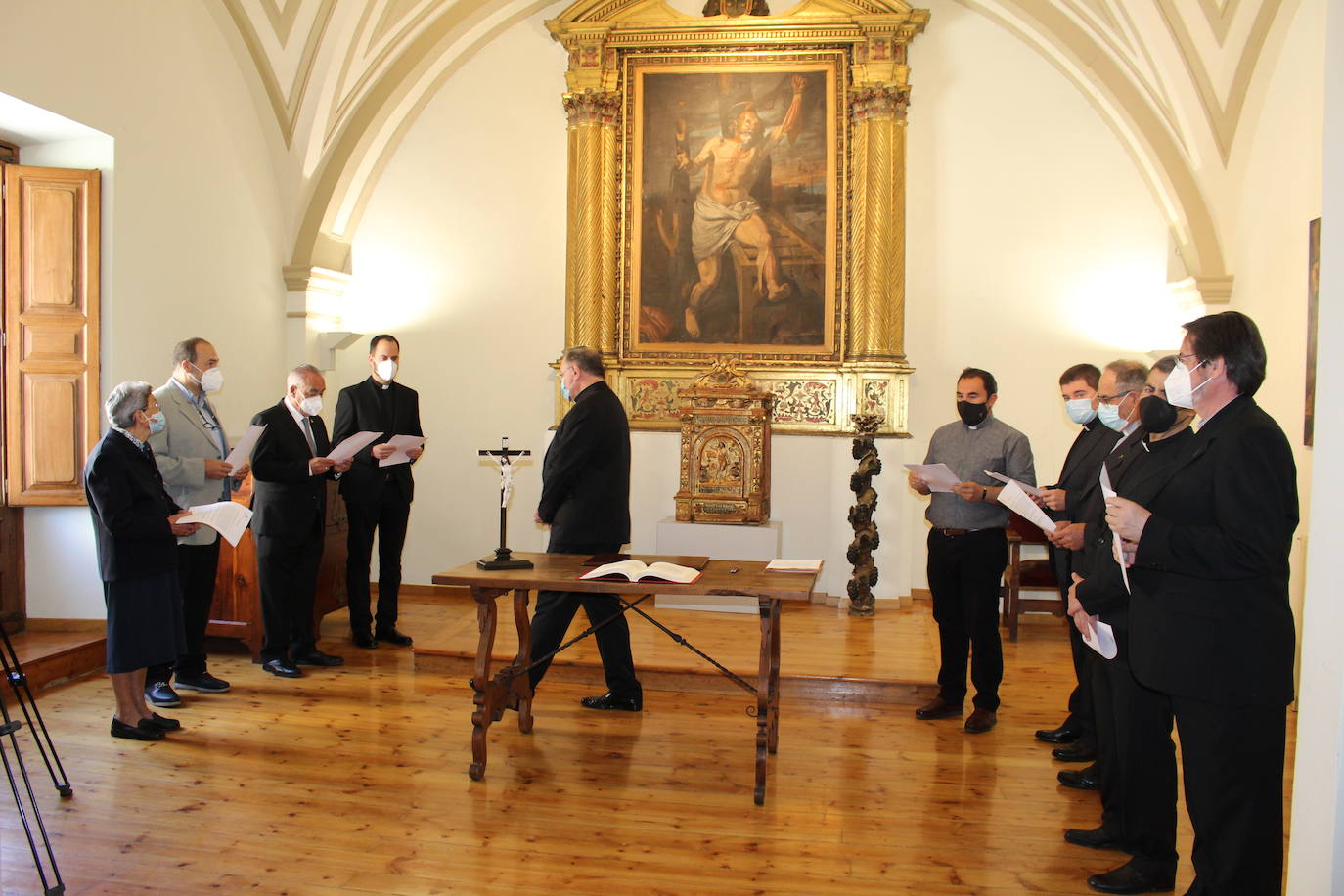 Cuatro delegados episcopales y un nuevo vicario general toman el relevo en el Consejo episcopal en un acto simbólico y cargado de recuerdo e ilusión en el Salón del Trono del Obispado de León