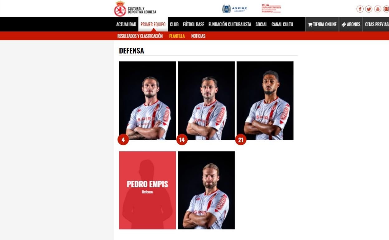 Defensas de la plantilla de la Cultural.