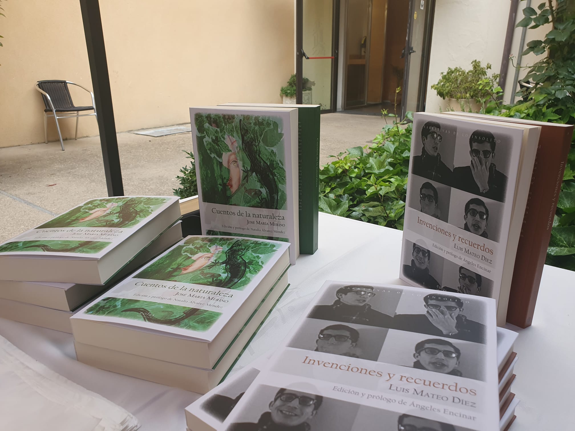 Los escritores Luis Mateo Díez y José María Merino