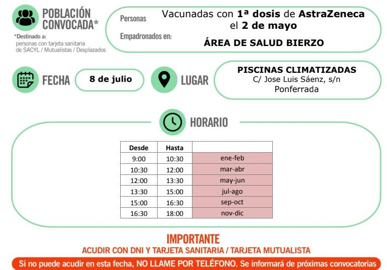 Vacunación prevista para el 8 de julio.