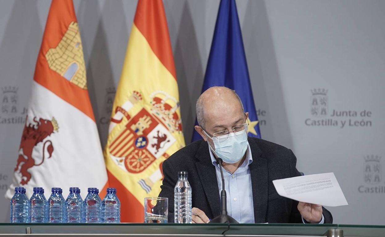 Francisco Igea en la rueda de prensa posterior Consejo. 