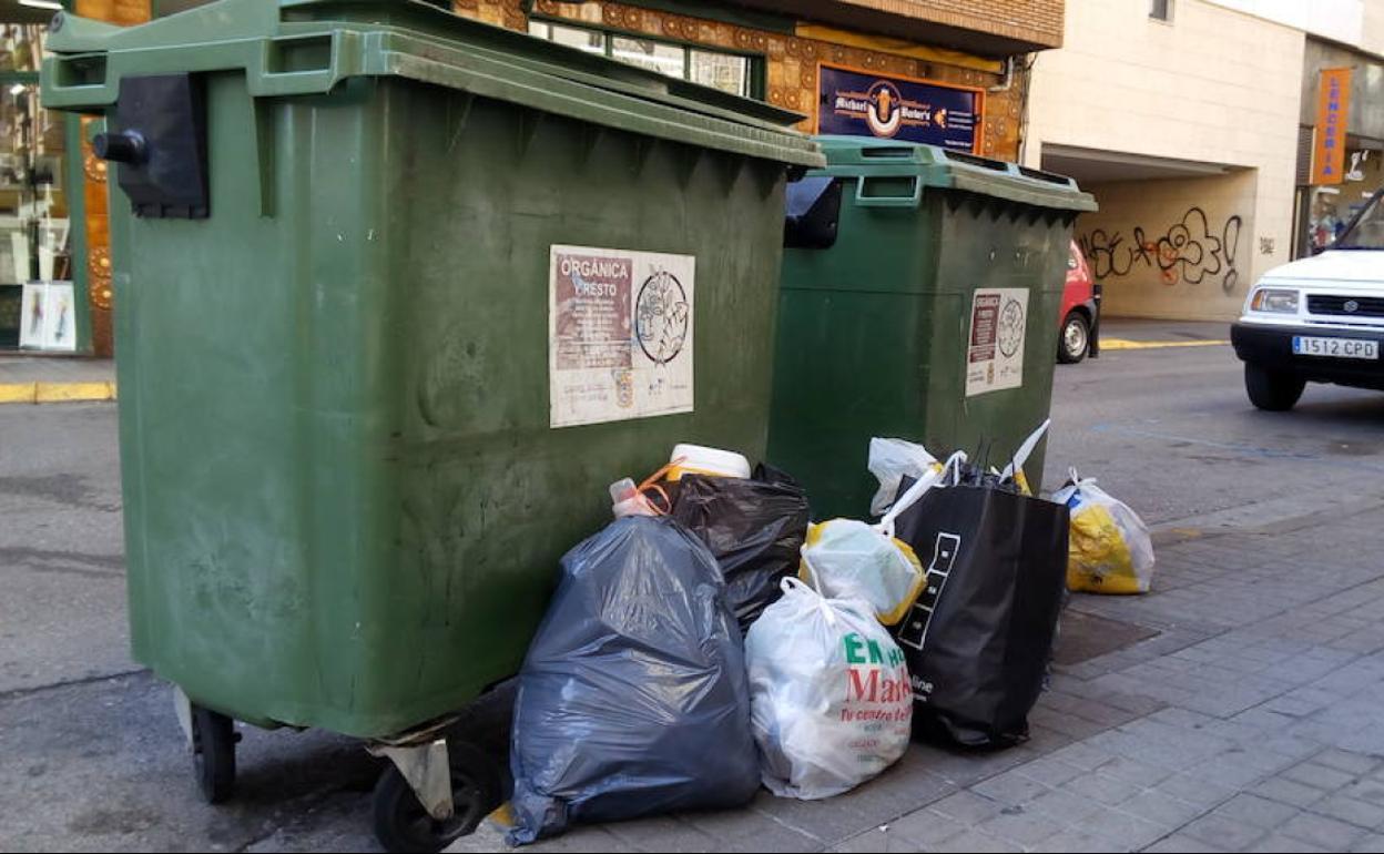 Imagen de archivo de una huelga de basura en Ponferrada. 