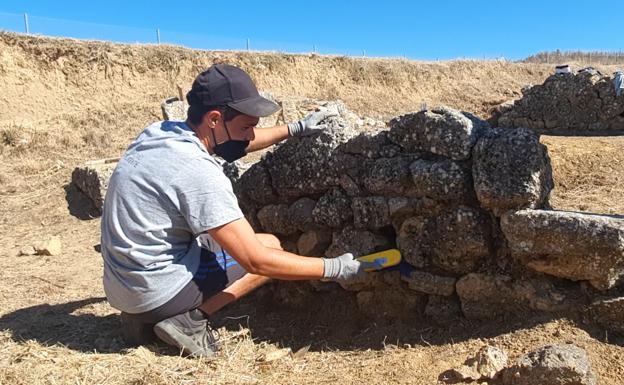 Imagen de los trabajos de mejora en el yacimiento de Lancia.