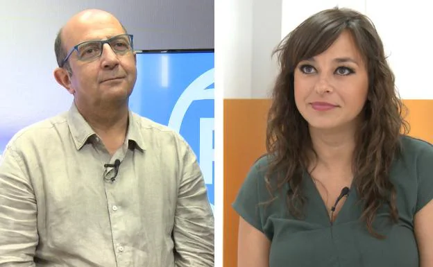 Francisco Castañón, portavoz del PP en la Diputación; y Gemma Villarroel, portavoz de Ciudadanos.