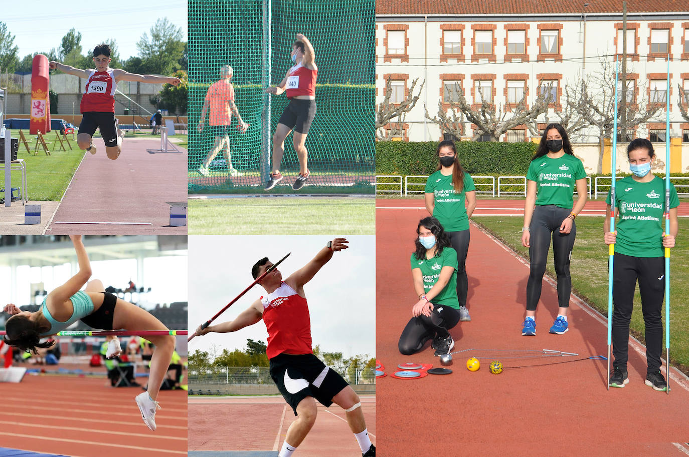 Varios de los atletas del ULE Sprint que participan en el torneo.