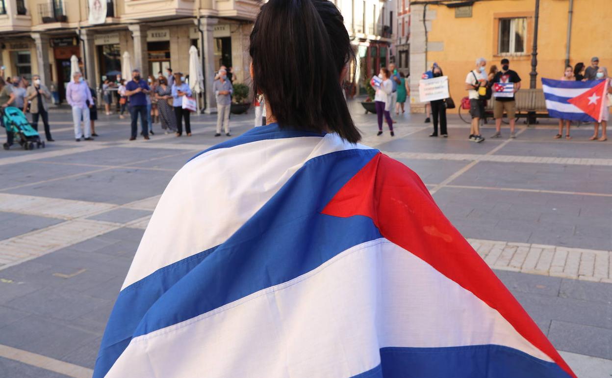 Concentración el pasado 15 de julio en la plaza de la Catedral.