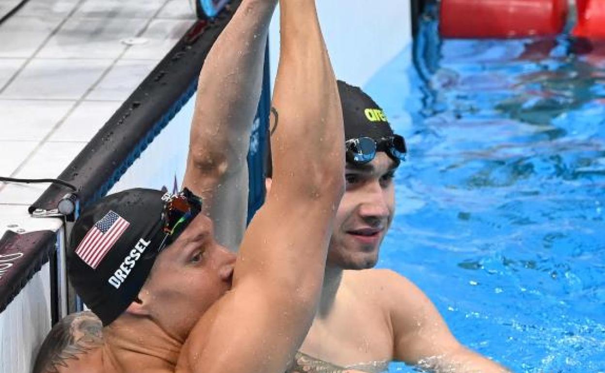 Dressel y Milak, tras su gran duelo en el 100 mariposa.