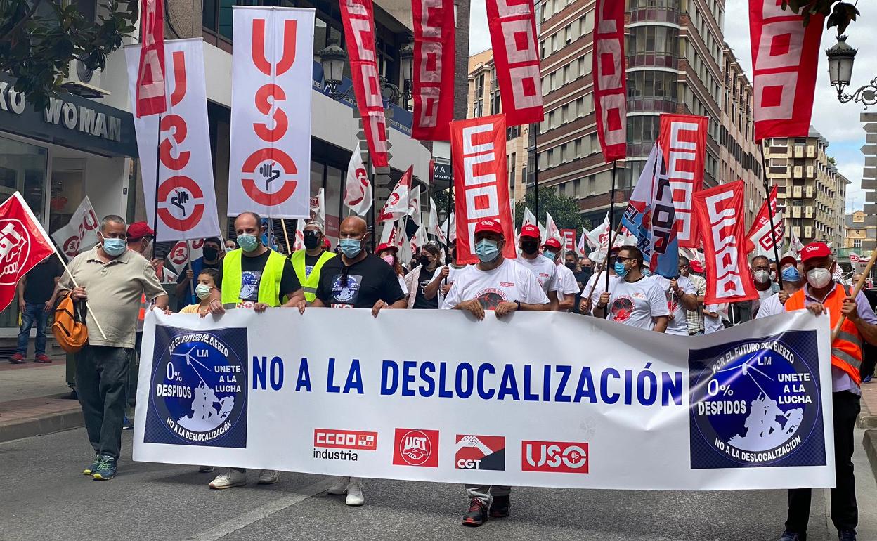 Manifestación de este sábado en Ponferrada.