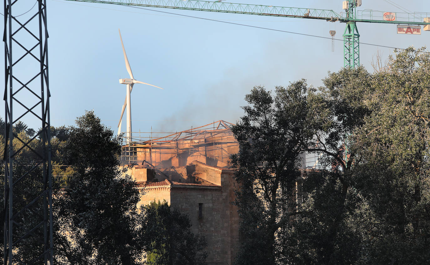 Incendio en el monasterio de la Virgen de Alconada en Ampudia. 