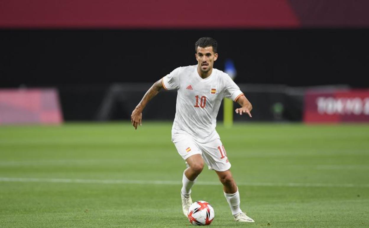 Dani Ceballos, durante su único partido en los Juegos de Tokio el pasado 22 de julio. 