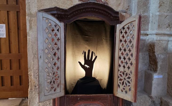 Galería. Imagen de una de las obras en el interior del monasterio de Sandoval.