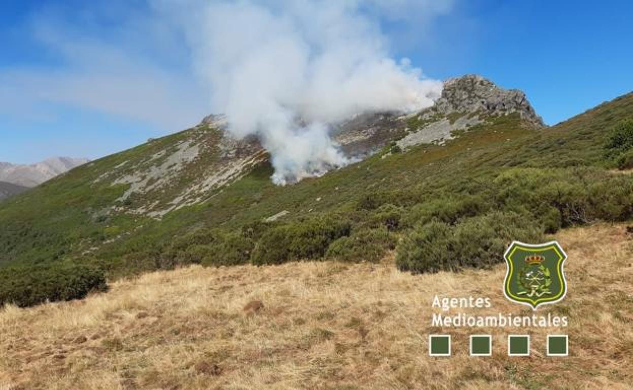 Incendio en Caldas de Luna.