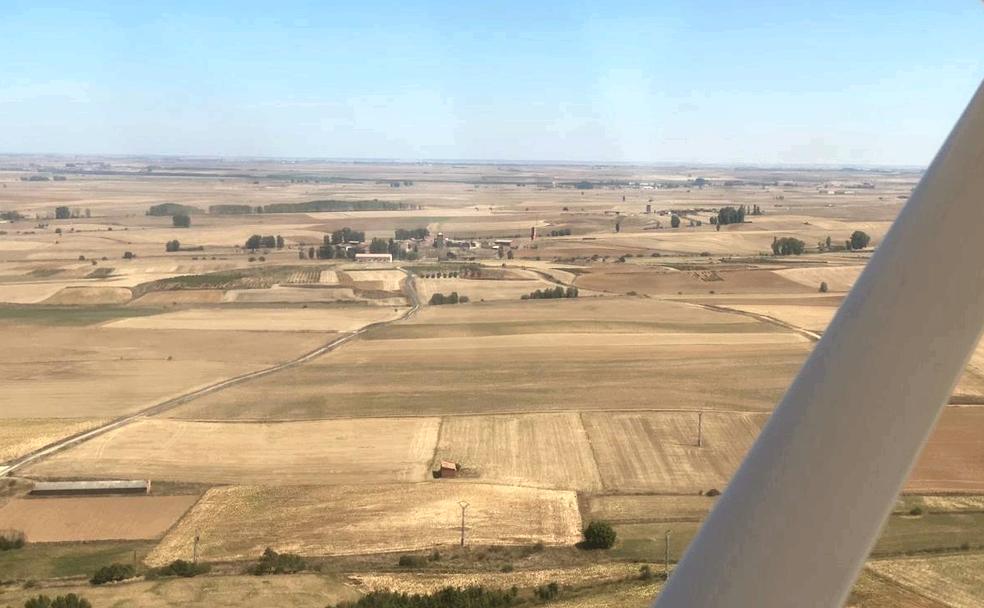 Campos de los Oteros con San Pedro al fondo de la imagen. 