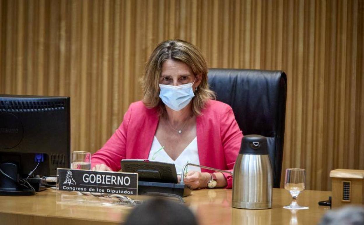 La vicepresidenta Ribera, la semana pasada en el Congreso. 