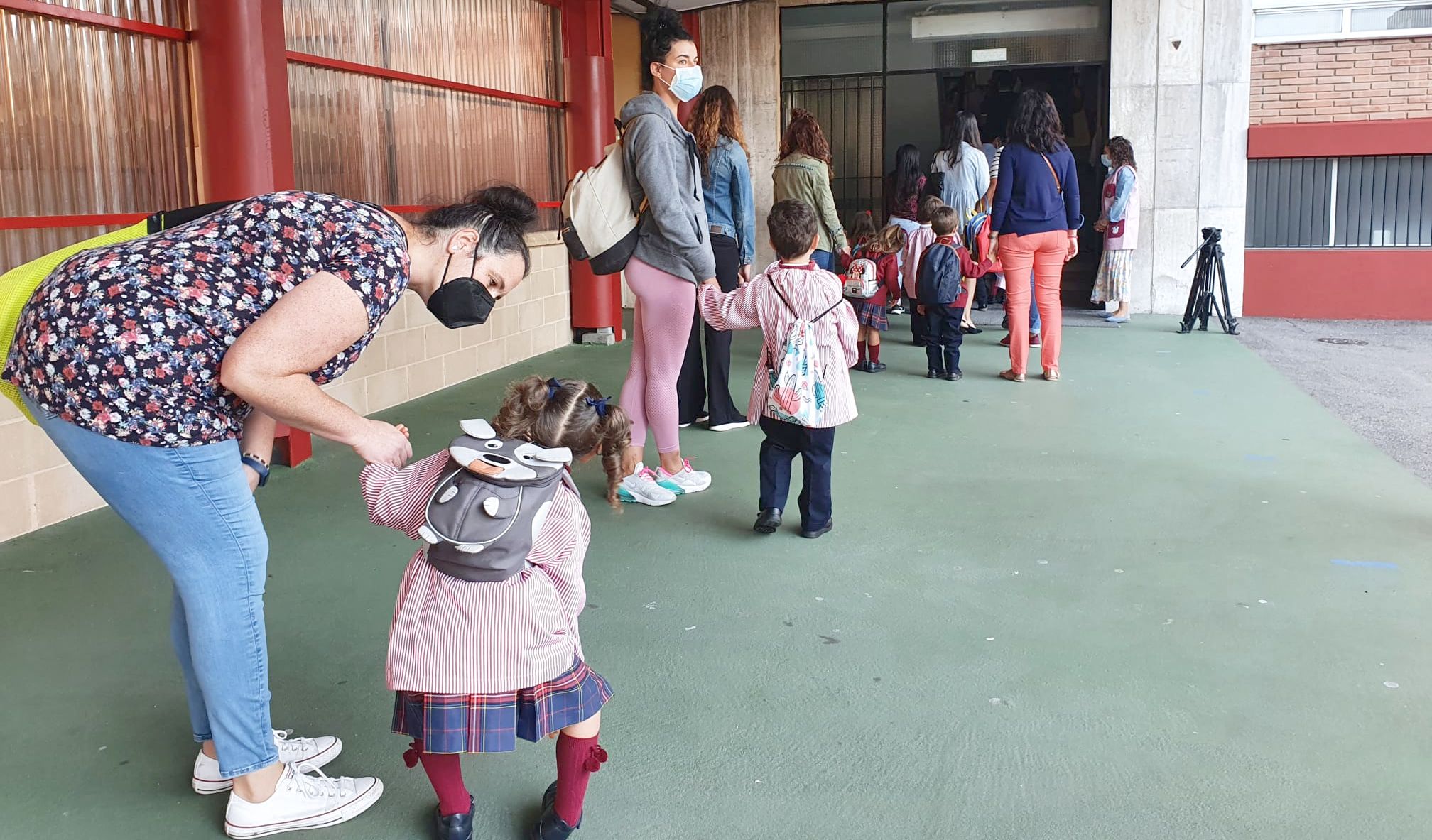 Un aula de un colegio de León.