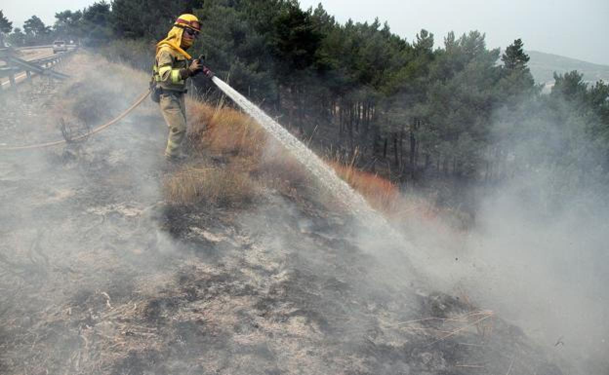 Un incendio declarado en la provincia de León.