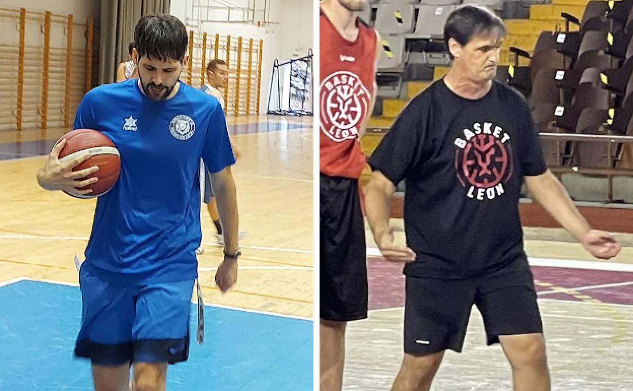 Álvaro Somovilla y Luis Castillo, entrenadores de Reino de León y Basket León.