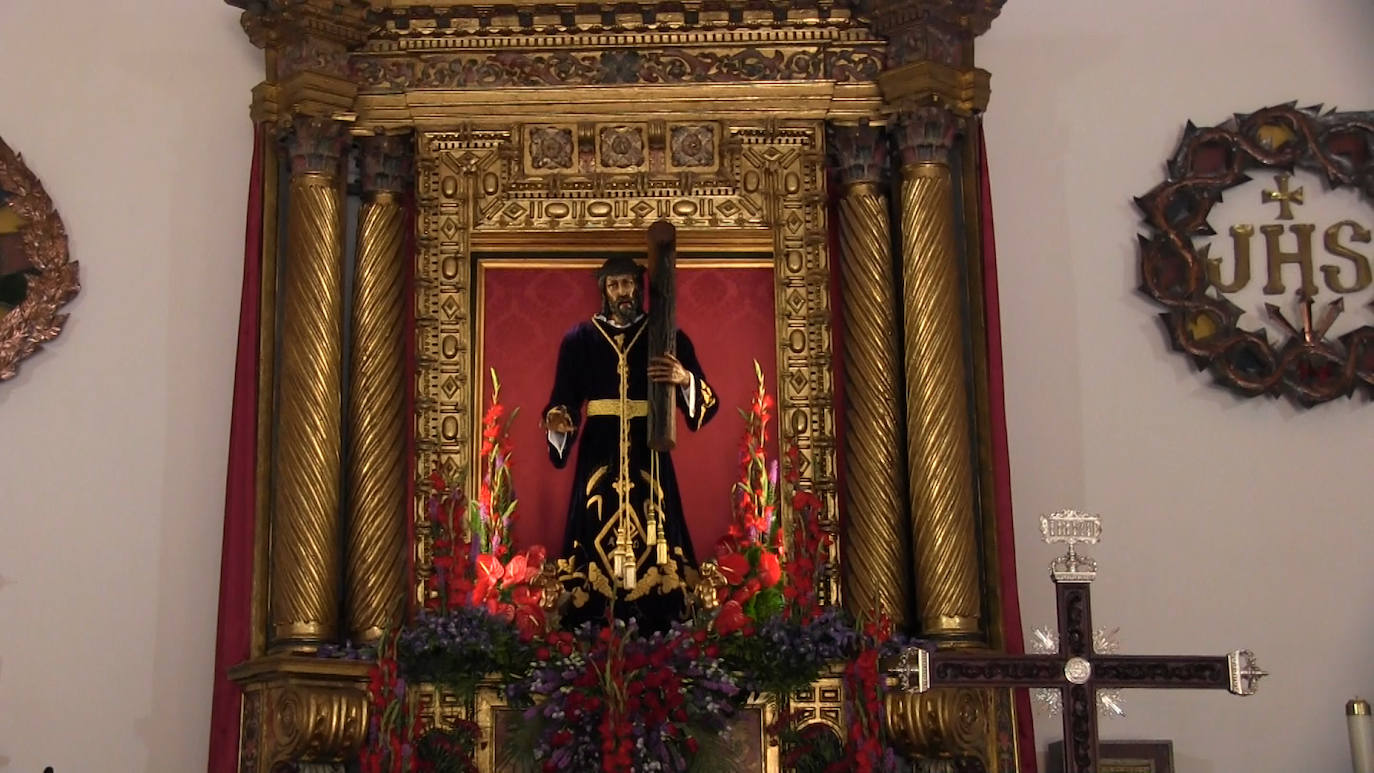 Esta incónica talla de la Semana Santa leonesa ha regresado a la iglesia de Santa Nonia tras las obras en dicho templo.