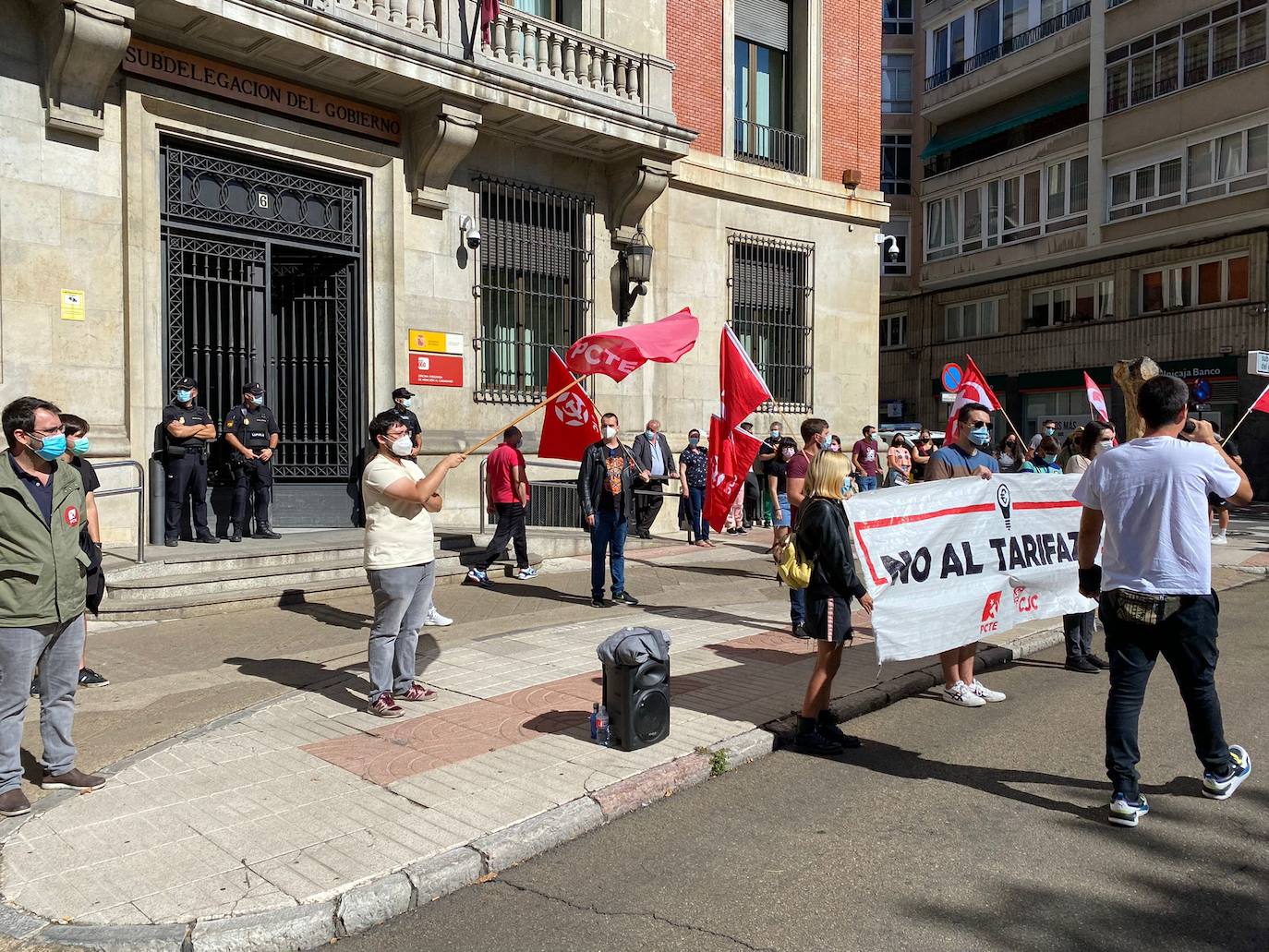 Concentración contra el tarifazo en León. 