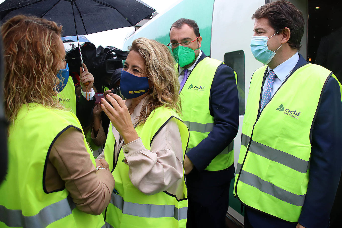 La ministra de Transportes, Movilidad y Agenda Urbana, Raquel Sánchez, realiza el primer viaje sobre esta infraestructura en un 'tren técnico' | Las pruebas de seguridad permitirán su apertura en el último tramo del 2022 o inicios del 2023. 