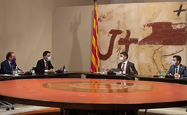 Pere Aragonès preside este martes la reunión del Consejo de Gobierno de la Generalitat.