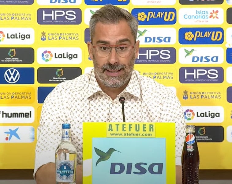 Bolo, en rueda de prensa tras el encuentro ante Las Palmas.