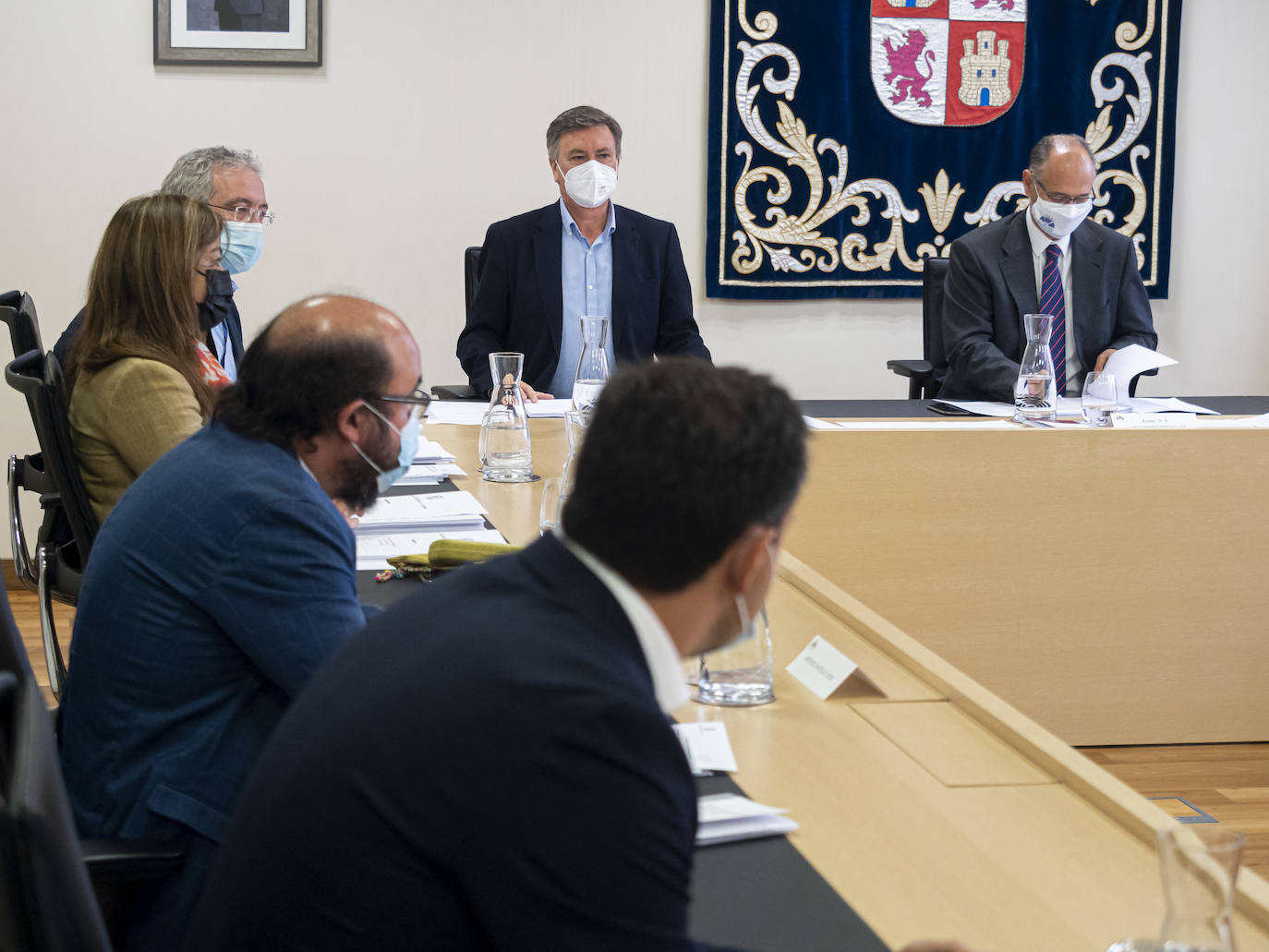 Reunión de la Junta de Portavoces de las Cortes.