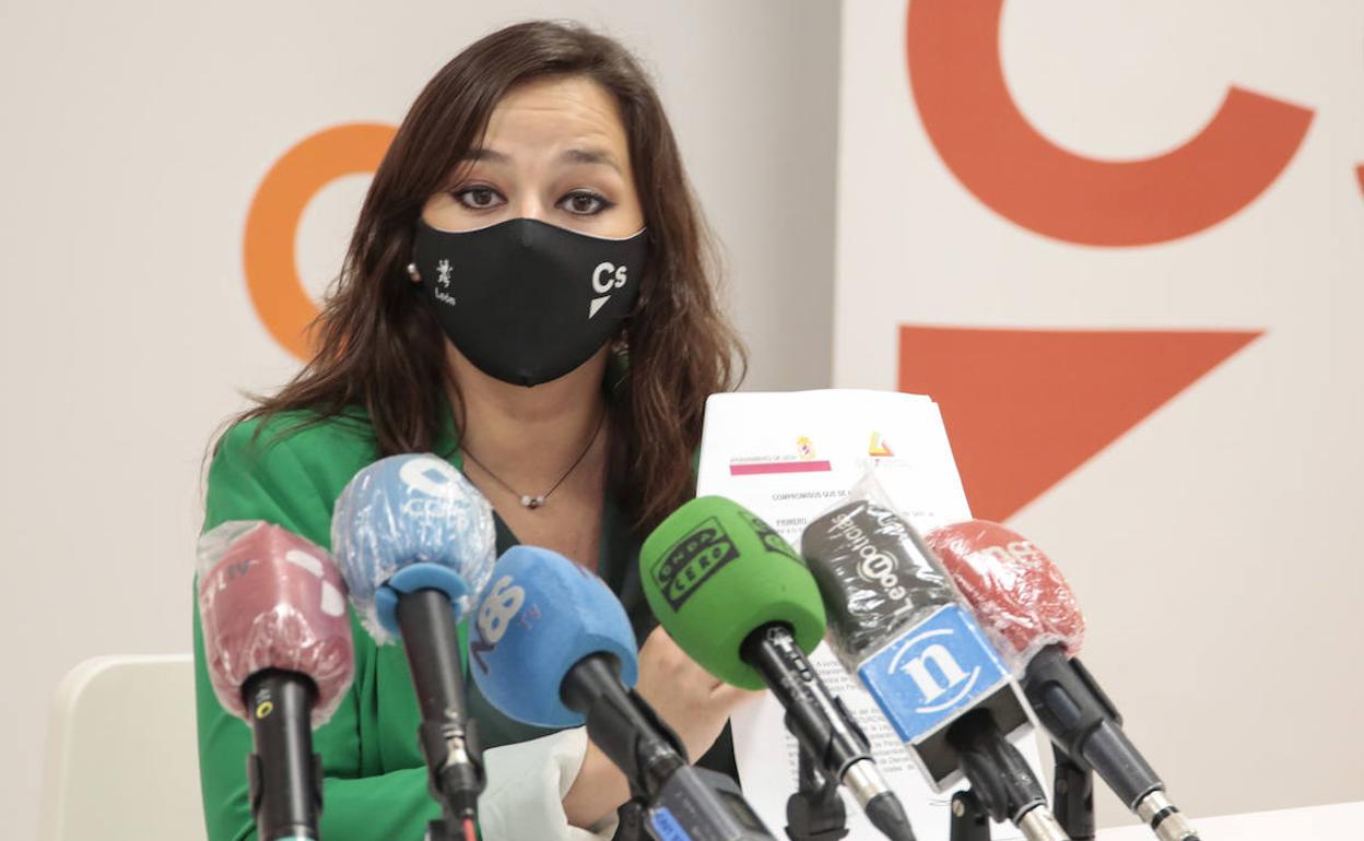 La portavoz de Ciudadanos en el Ayuntamiento de León, Gemma Villarroel.