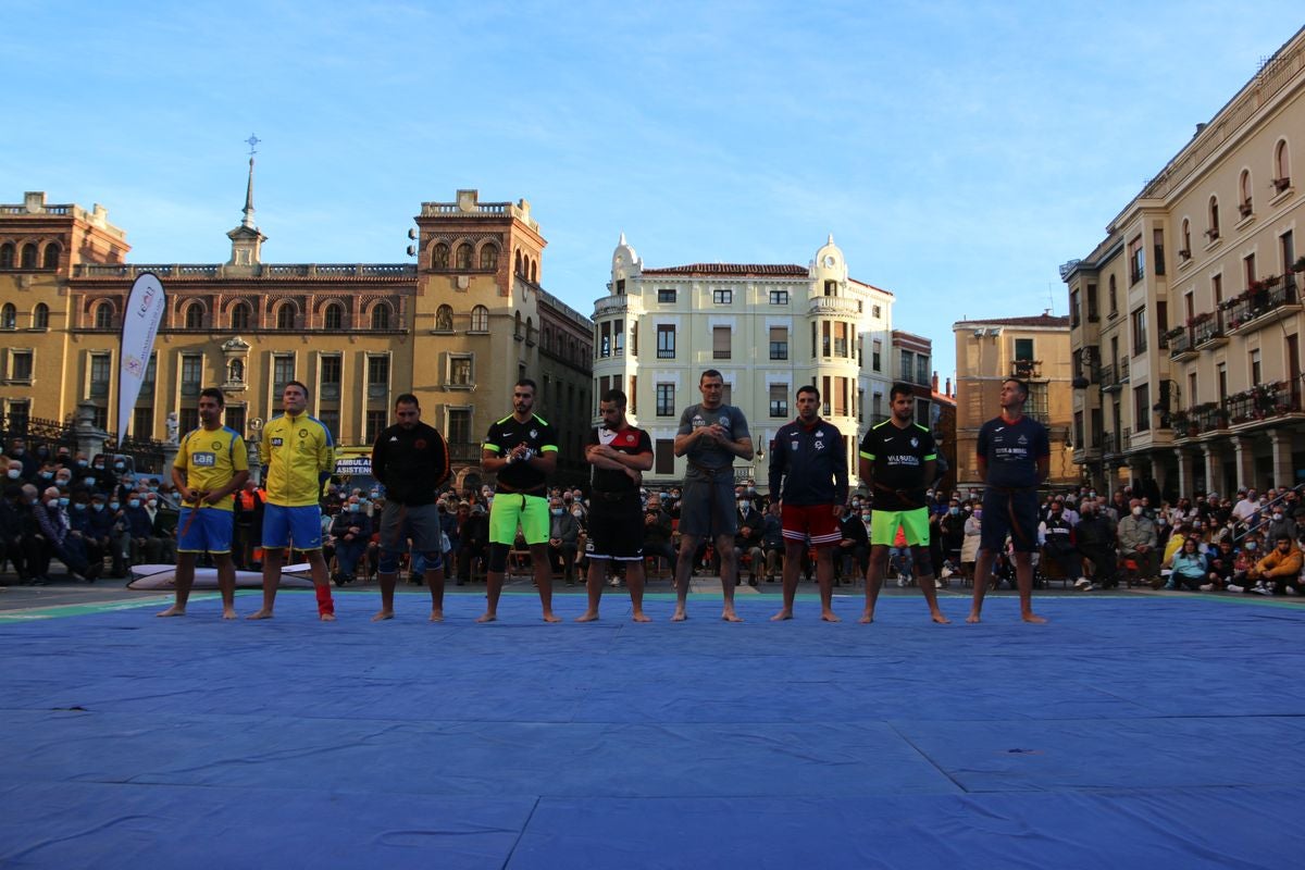 El tradicional corro de lucha de San Froilán vuelve a congregar a los aluches a los pies de la Pulchra Leonina.
