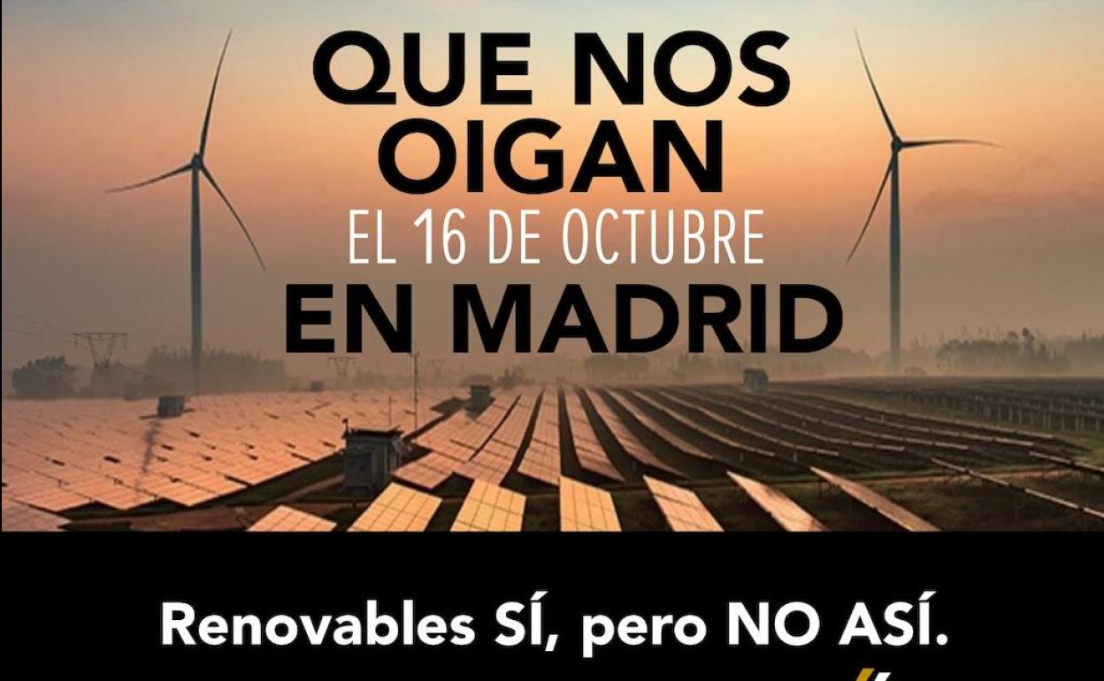 Fragmento del cartel de la manifestación.