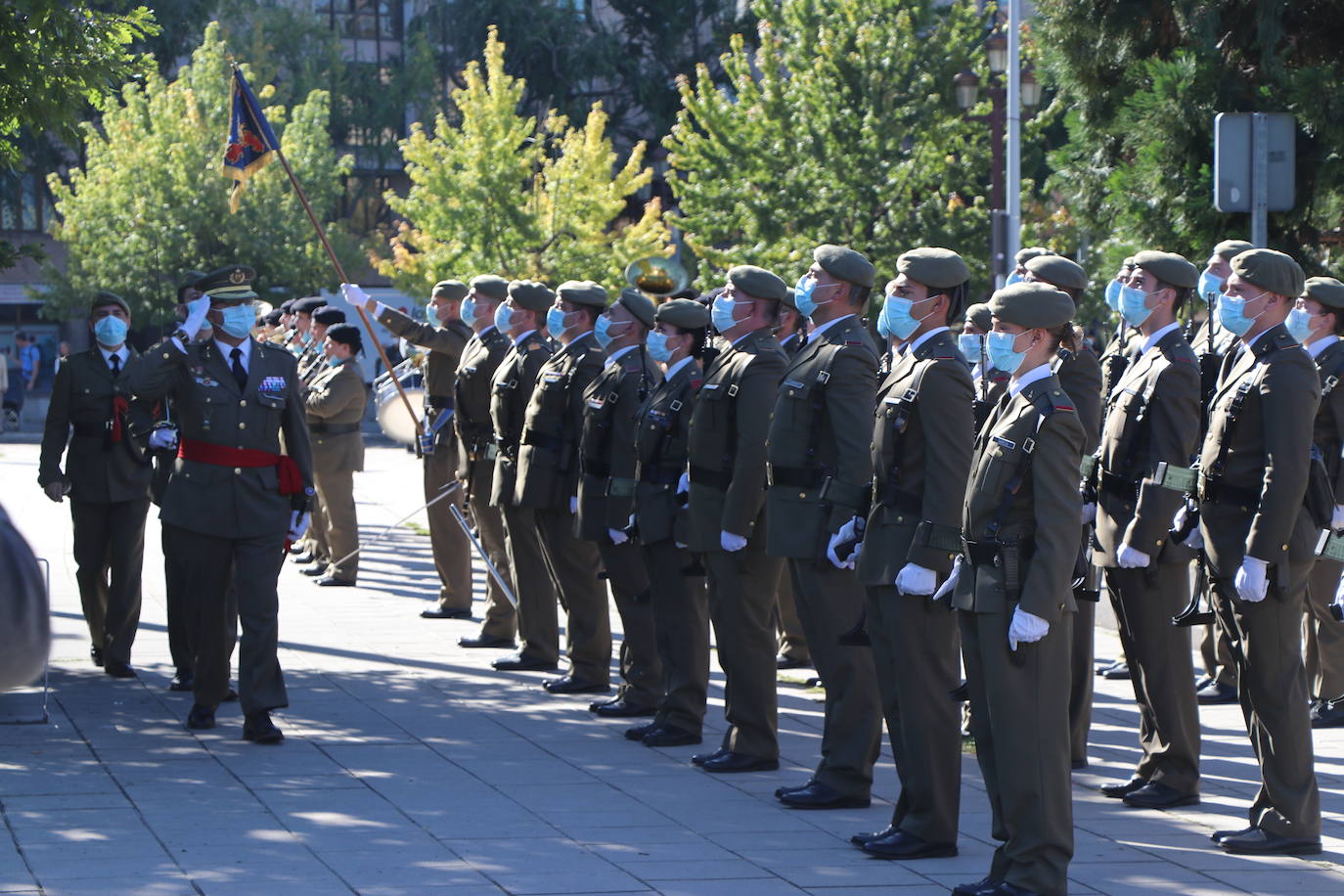 Acto castrense celebrado en León con motivo del día de la Hispanidad.