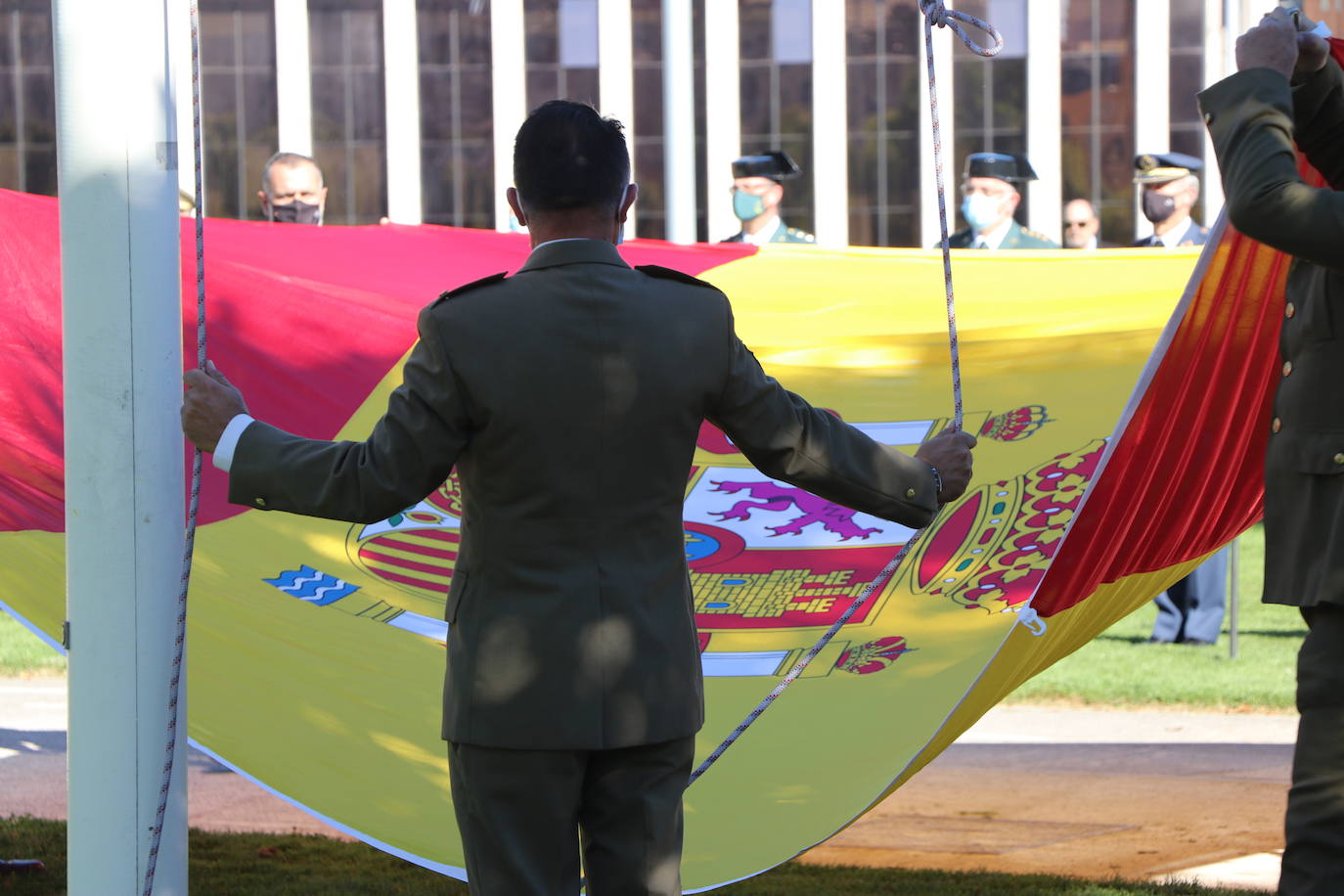 Acto castrense celebrado en León con motivo del día de la Hispanidad.