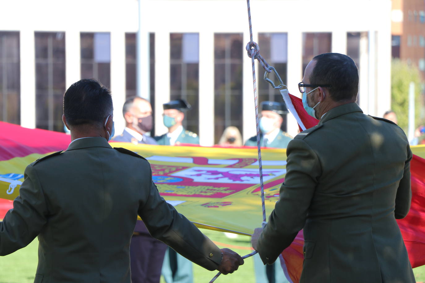 Acto castrense celebrado en León con motivo del día de la Hispanidad.