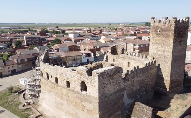 Imagen aérea del castillo.