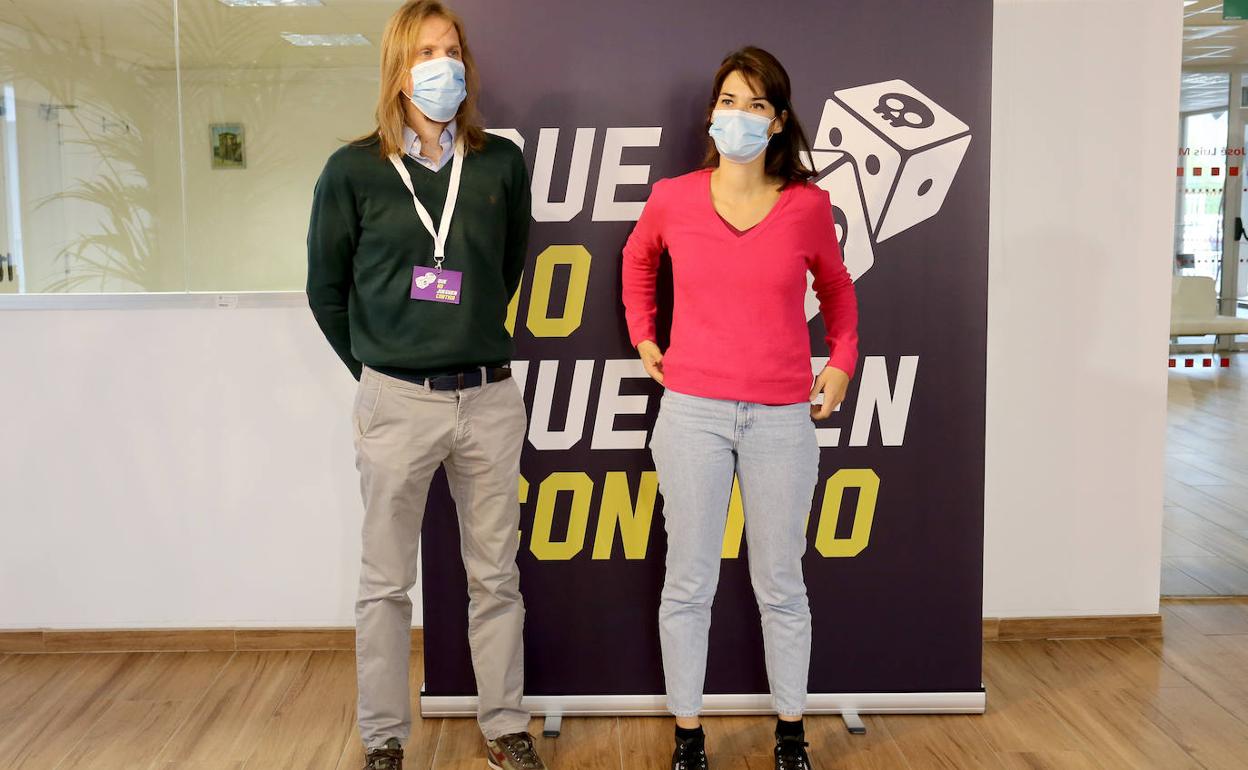 Acto de Unidas Podemos 'Que no jueguen contigo' en Valladolid con la presencia del portavoz nacional y secretario autonómico, Pablo Fernández, la dirigente Isa Serra y el coordinador de IUCyL, Juan Gascón, entre otros.