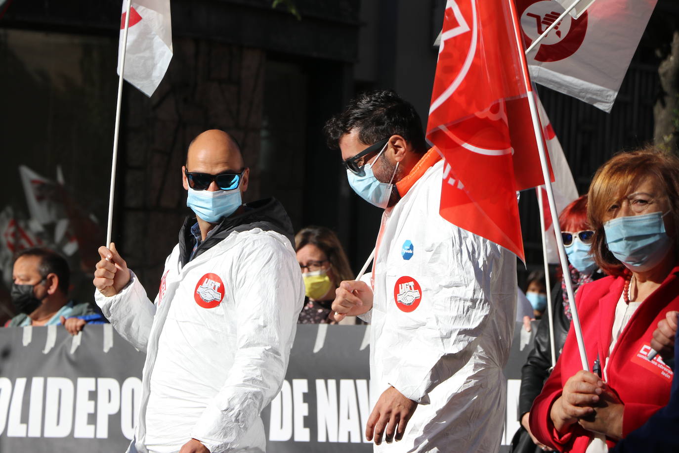 Reclaman que no haya deslocalización de sus puestos de trabajo y que no se siga adelante con la desindustrialización de León.