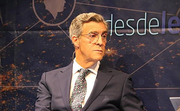 Javier Cepedano, durante el encuentro de leonoticias y Telefónica. 