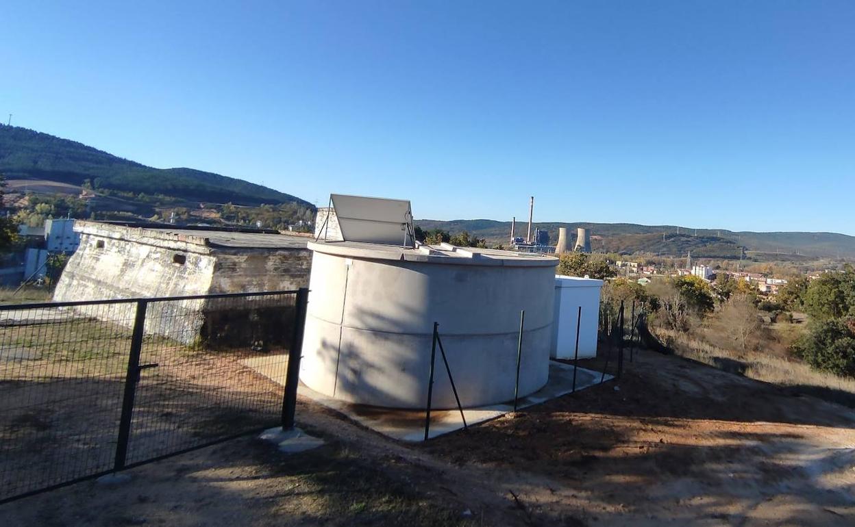 Imagen de las obras para el nuevo depósito del agua. 