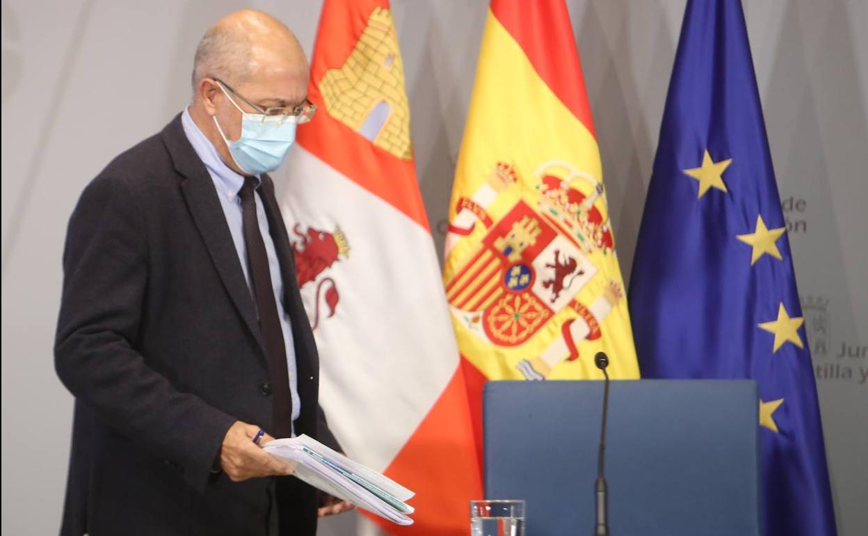 Francisco Igea, este jueves, durante la rueda de prensa posterior al consejo de gobierno. 