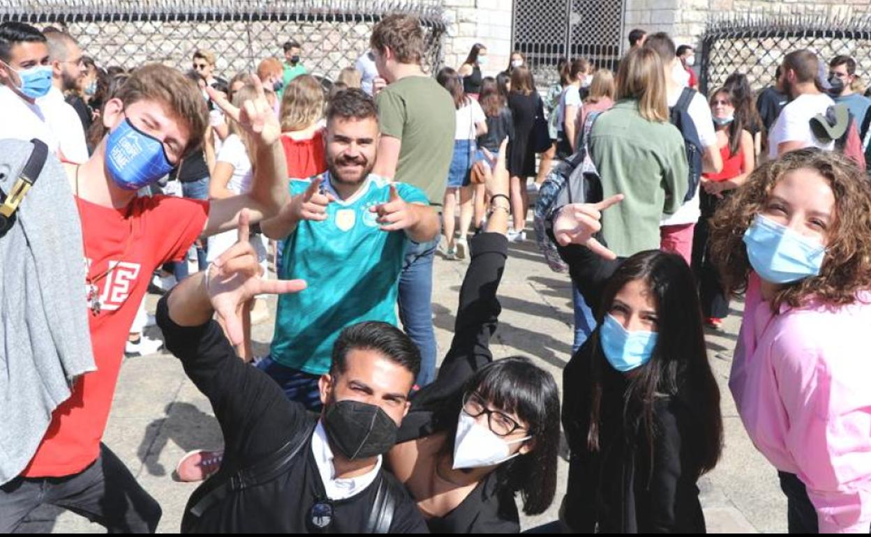 Un grupo de Erasmus aterrizado en León este mismo curso.