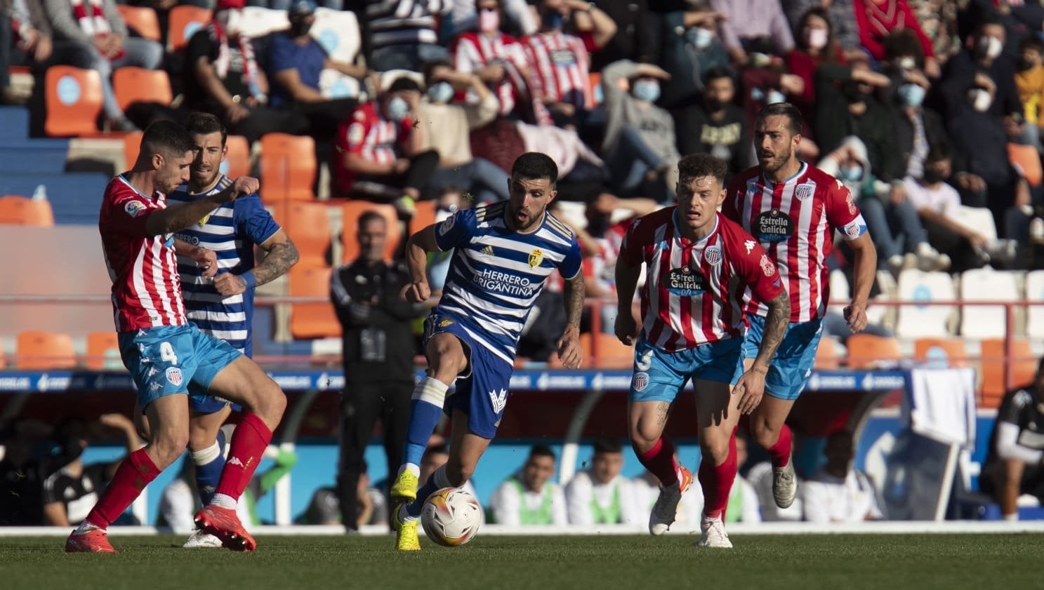 Encuentro disputado por el Lugo y la Ponferradina correspondiente a la Jornada 15 de la Liga Smartbank.