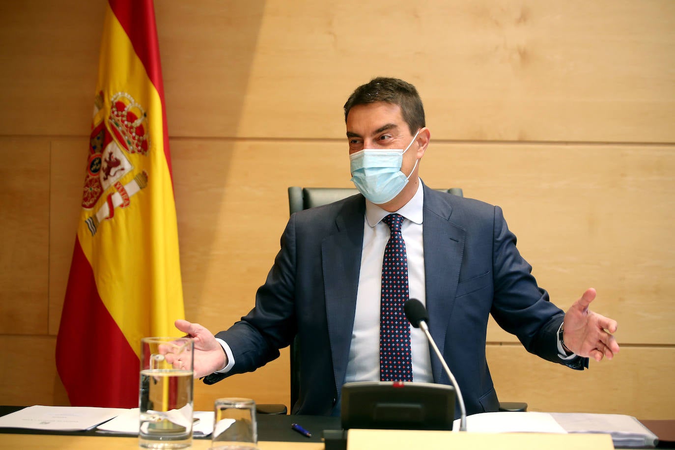 El consejero de la Presidencia, Ángel Ibáñez, comparece ante la Comisión de Economía y Hacienda de las Cortes de Castilla y León para explicar el Proyecto de Ley de Presupuestos de la Comunidad para 2022 en lo referente a su departamento.