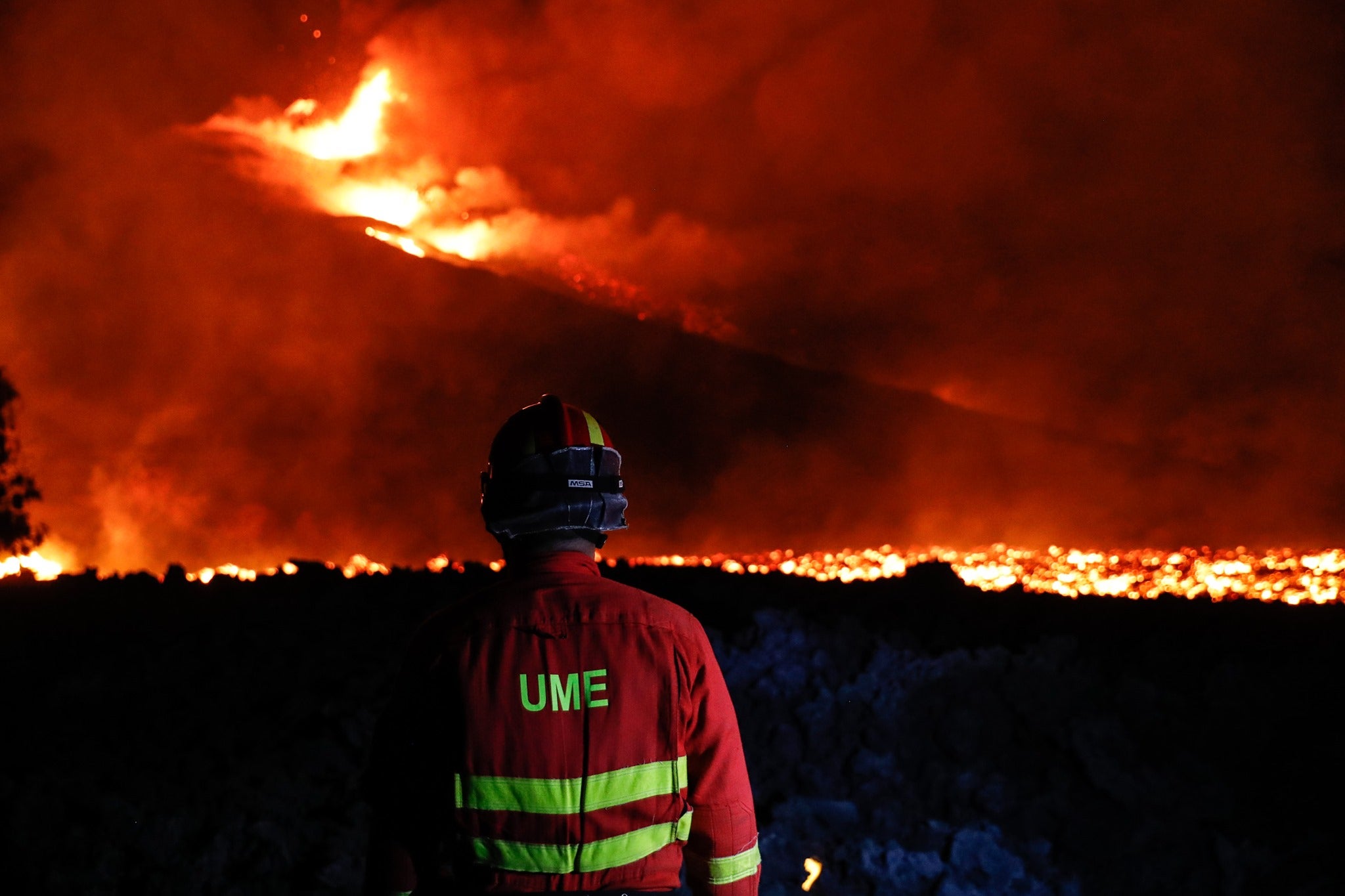 Equipo de la Ume desarrollando trabajos en la isla de Palma.
