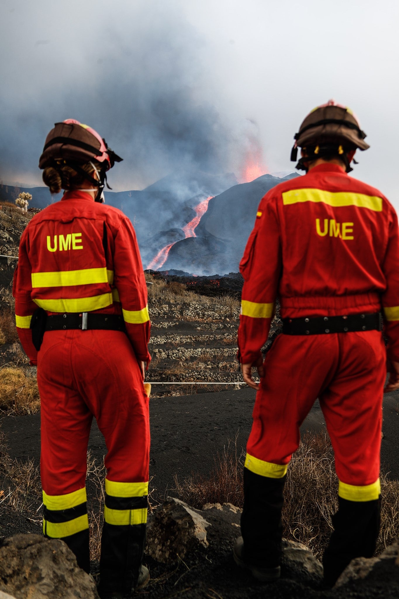 Equipo de la Ume desarrollando trabajos en la isla de Palma.