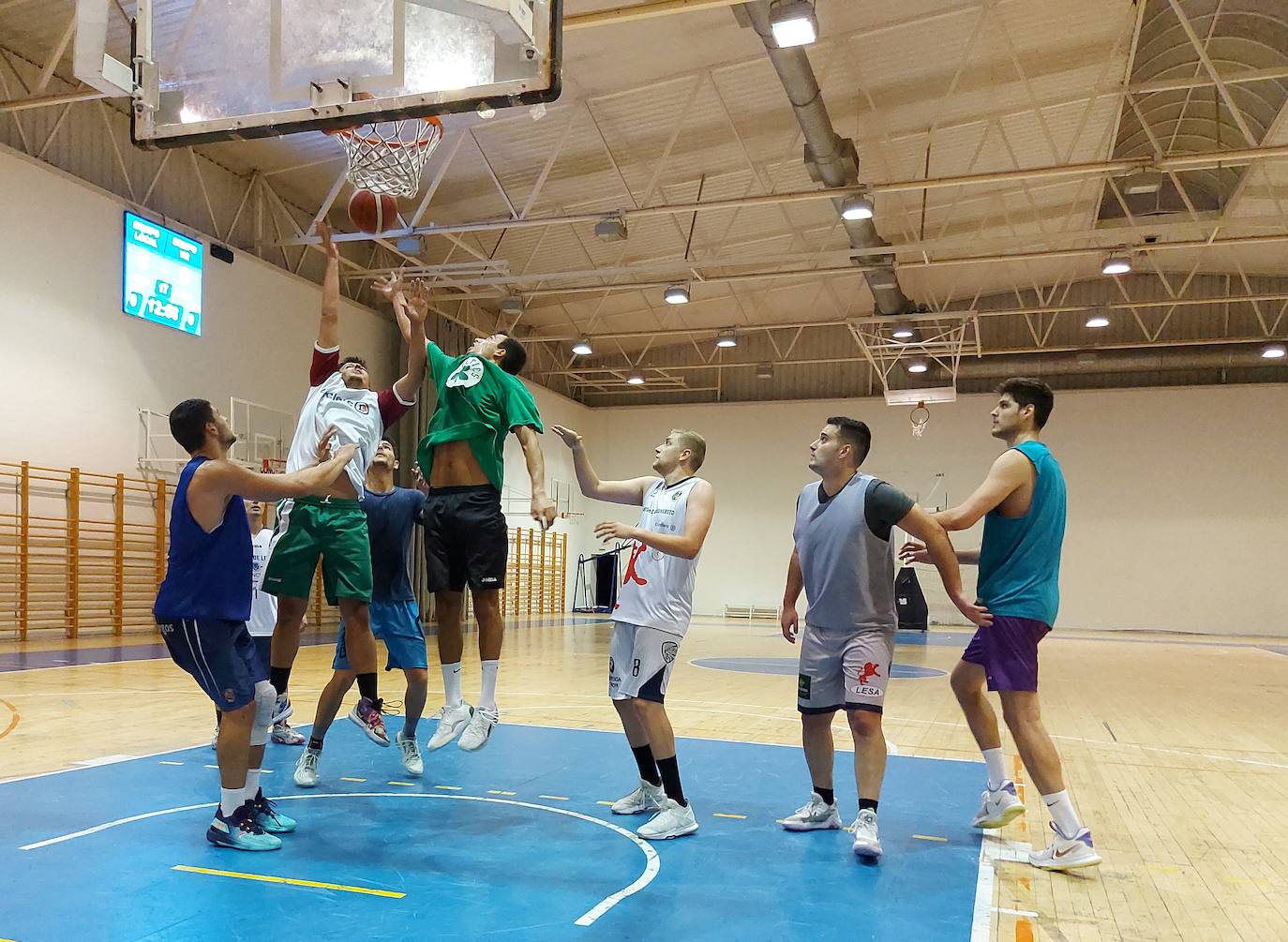 El Reino de León, en un entrenamiento previo al encuentro ante Claret de Segovia.