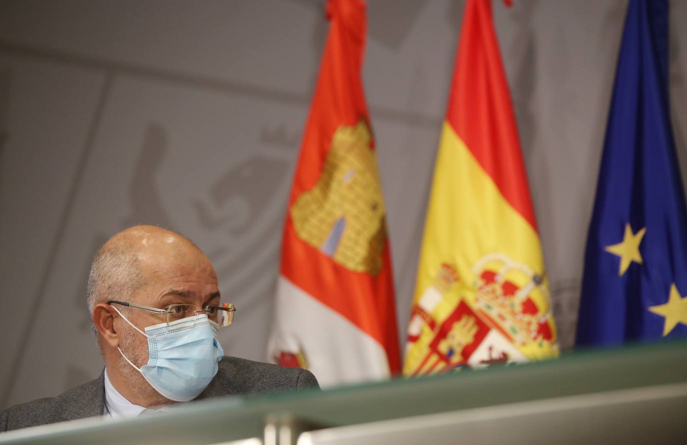 El vicepresidente, portavoz y consejero de Transparencia, Ordenación del Territorio y Acción Exterior, Francisco Igea, comparece en rueda de prensa posterior al Consejo de Gobierno.