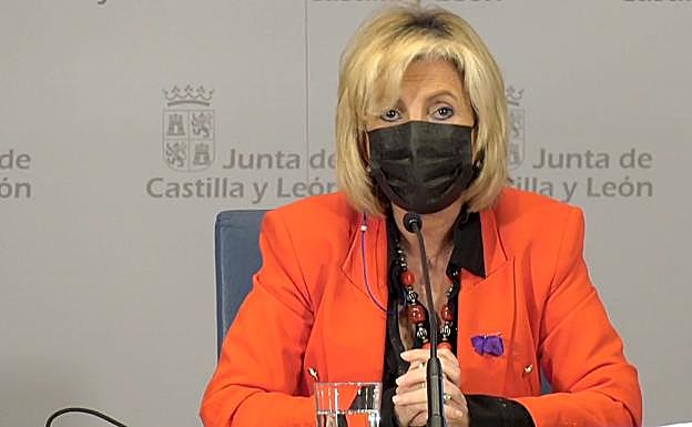 Verónica Casado durante la comparecencia de este jueves a la conclusión del consejo de gobierno. 