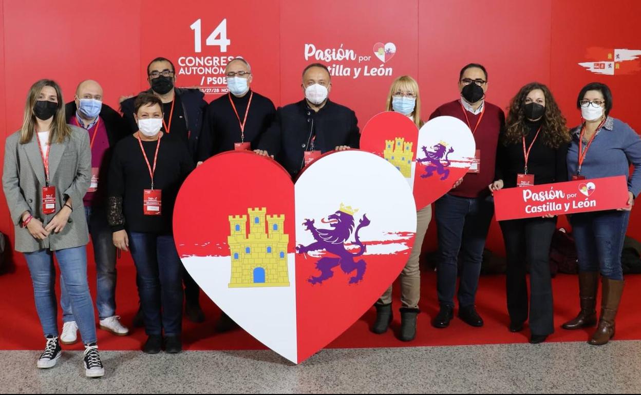 Representación del PSOE berciano en el Congreso de Burgos. 