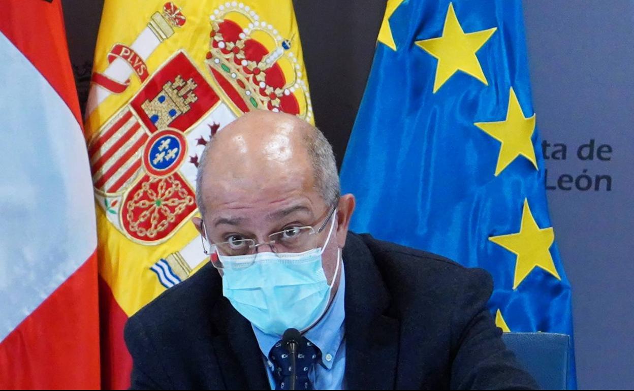 Francisco Igea, portavoz de la Junta de Castilla y León, durante la rueda de prensa posterior al consejo de gobierno.